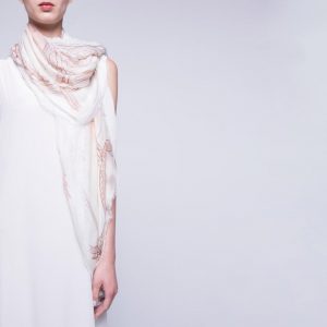 White and Blush Foulard